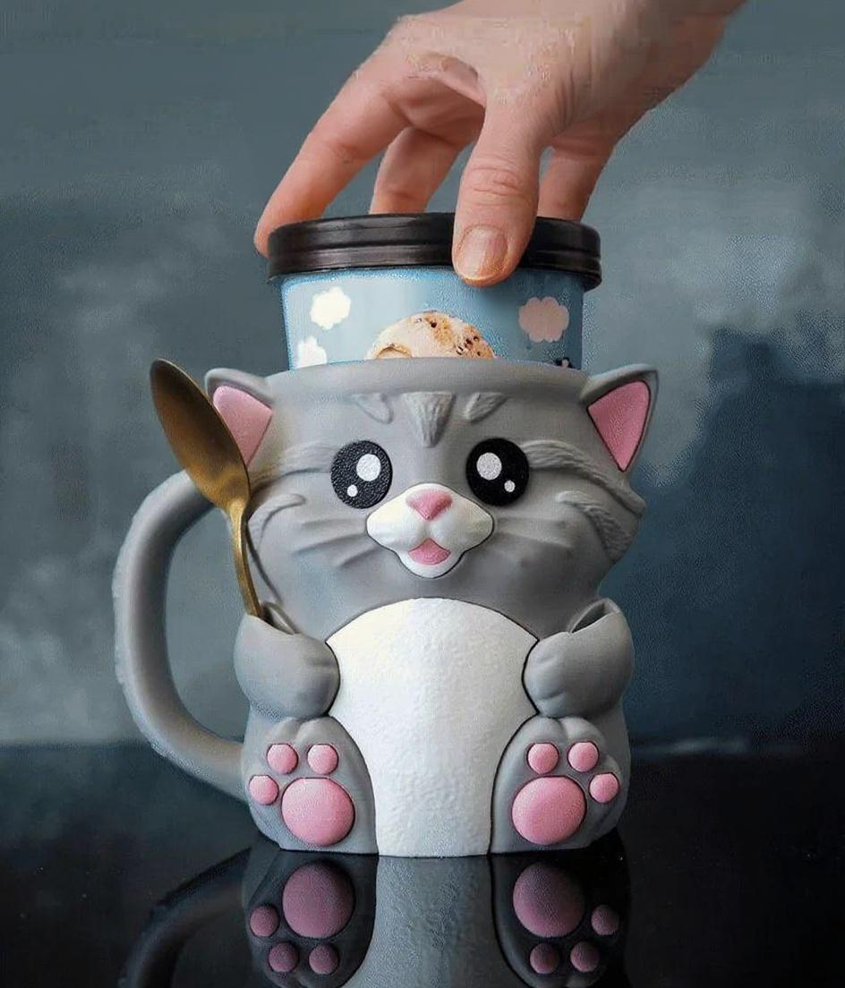 Porta Sorvete Gata Cookie